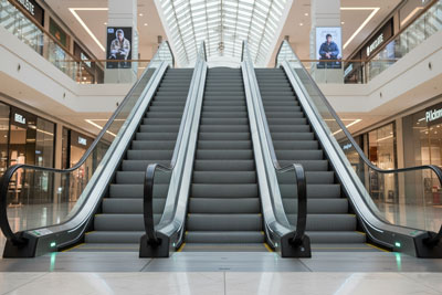 یک پله برقی با رعایت استاندارد ایمنی پله برقی در ایران