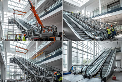 مراحل اجرایی نصب پله برقی